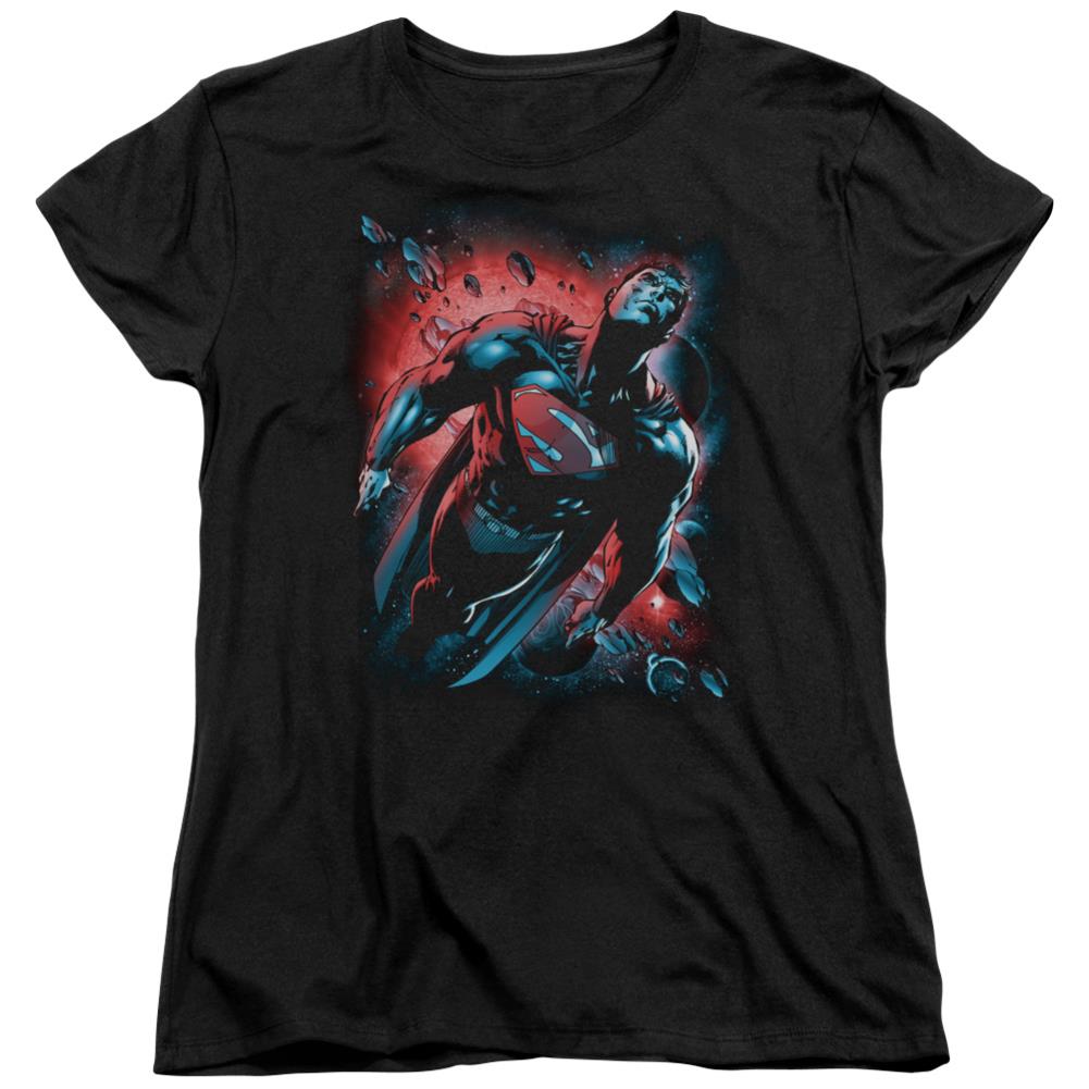 Superman Red Sun Women's 18/1 Cotton SS T