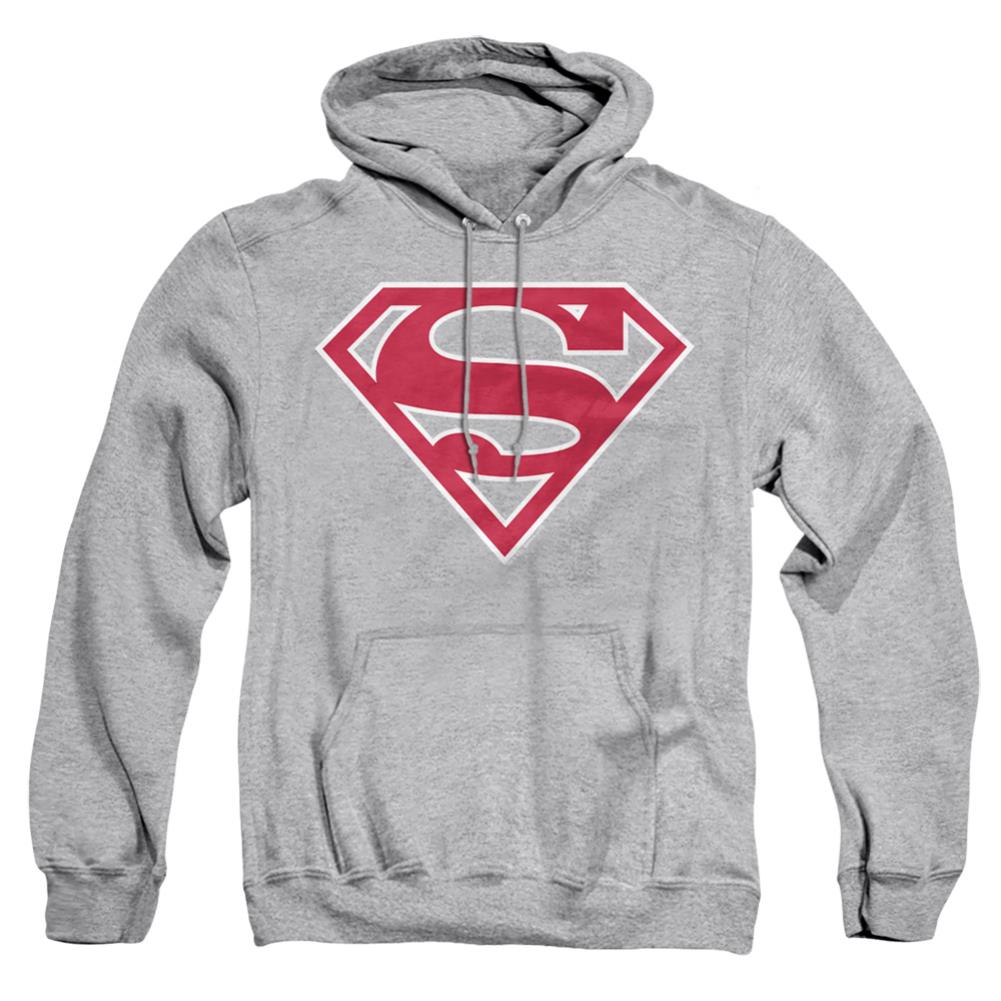 Superman Red & White Shield Men's Pull-Over 75 25 Poly Hoodie