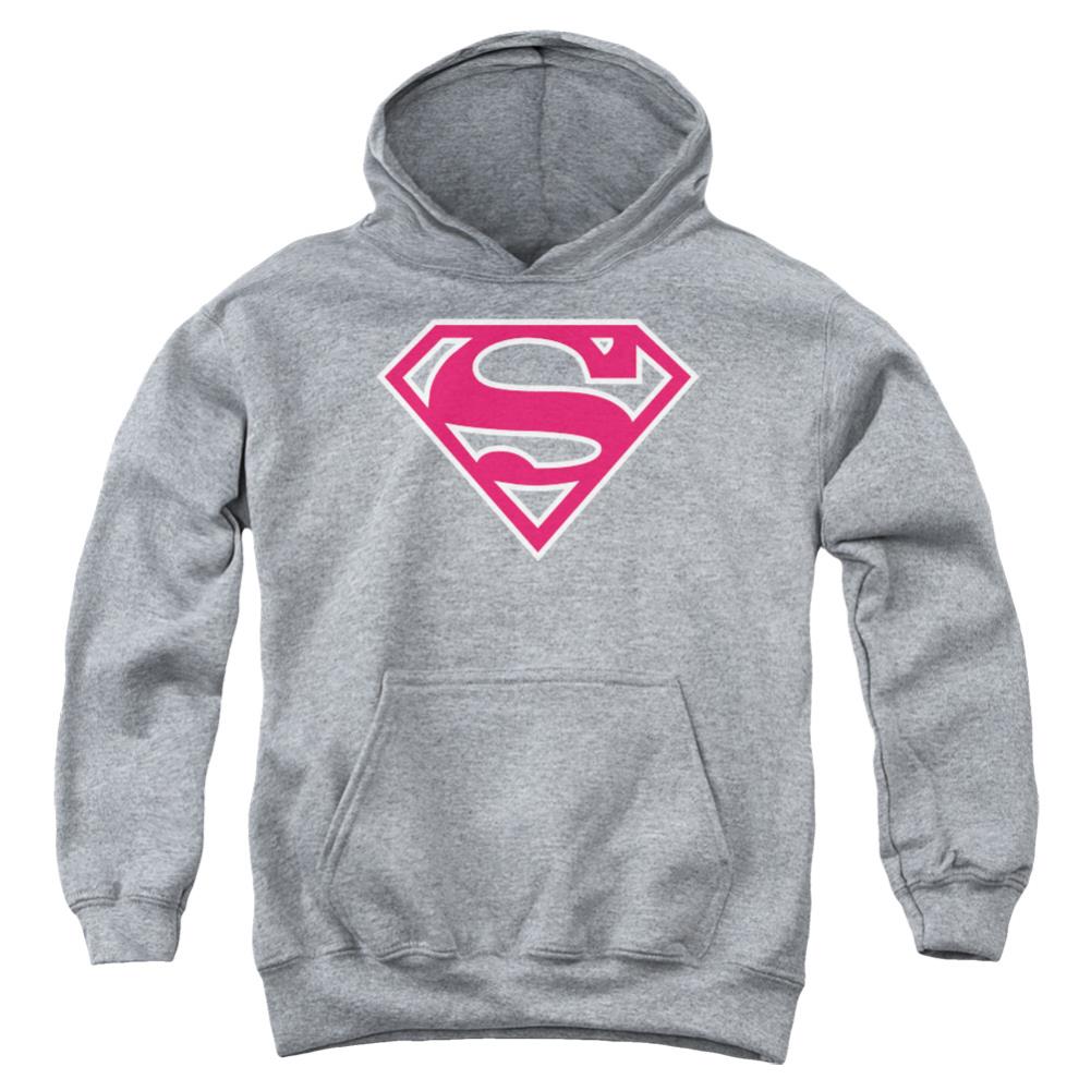 Superman Red & White Shield Youth Cotton Poly Pull-Over Hoodie