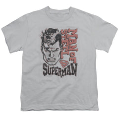 Superman Retro Lines Youth 18/1 100% Cotton SS T