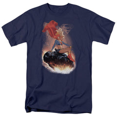 Superman Ride It Out Men's 18/1 Cotton SS T
