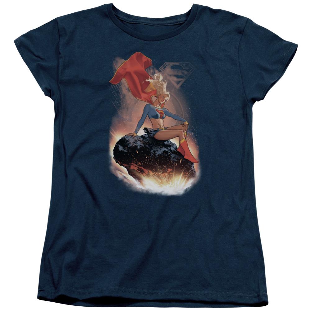 Superman Ride It Out Women's 18/1 Cotton SS T