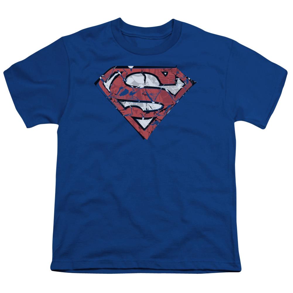 Superman Ripped And Shredded Youth 18/1 100% Cotton SS T