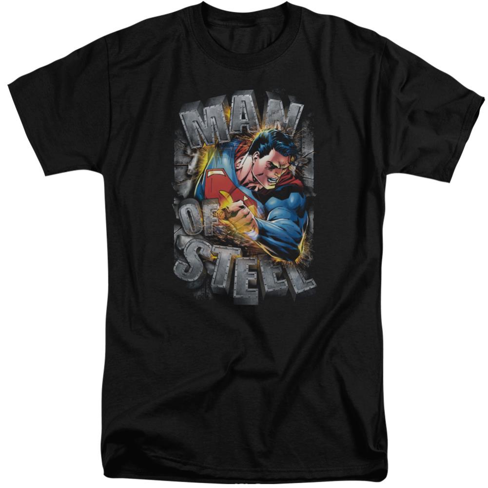 Superman Ripping Steel Men's 18/1 Tall Cotton SS T