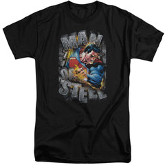 Superman Ripping Steel Men's 18/1 Tall Cotton SS T