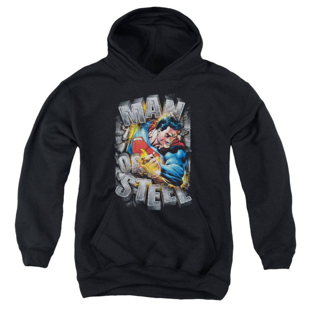Superman Ripping Steel Youth Cotton Poly Pull-Over Hoodie