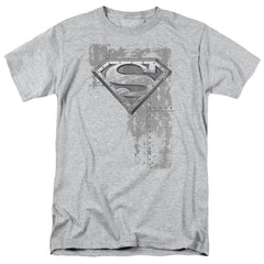 Superman Riveted Metal Men's 18/1 Cotton SS T
