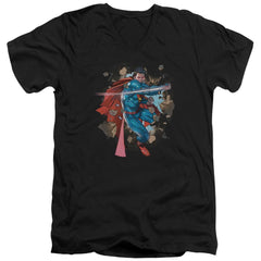 Superman Rock Breaker Men's 30/1 Cotton Slim V-Neck T