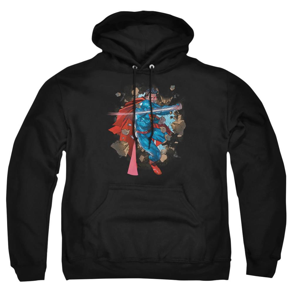 Superman Rock Breaker Men's Pull-Over 75 25 Poly Hoodie
