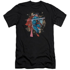 Superman Rock Breaker Men's Ultra-Soft 30/1 Cotton Slim SS T