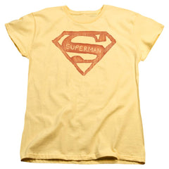 Superman Roughen Shield Women's 18/1 Cotton SS T