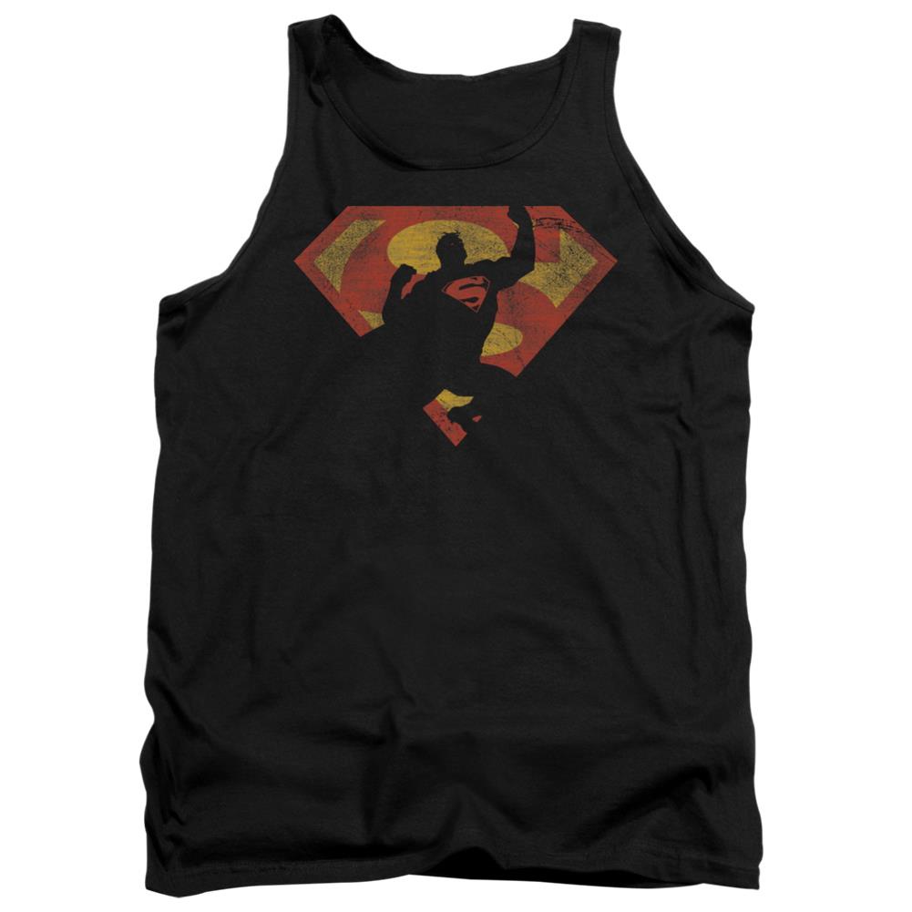 Superman S Shield Knockout Men's 18/1 Cotton Tank Top