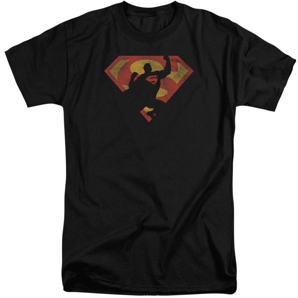 Superman S Shield Knockout Men's 18/1 Tall Cotton SS T