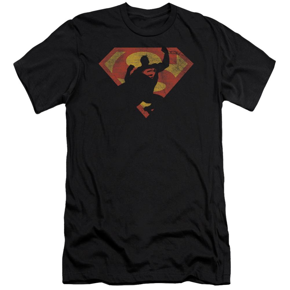 Superman S Shield Knockout Men's Ultra-Soft 30/1 Cotton Slim SS T