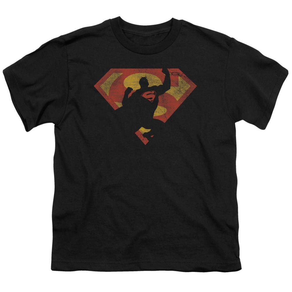 Superman S Shield Knockout Youth 18/1 100% Cotton SS T