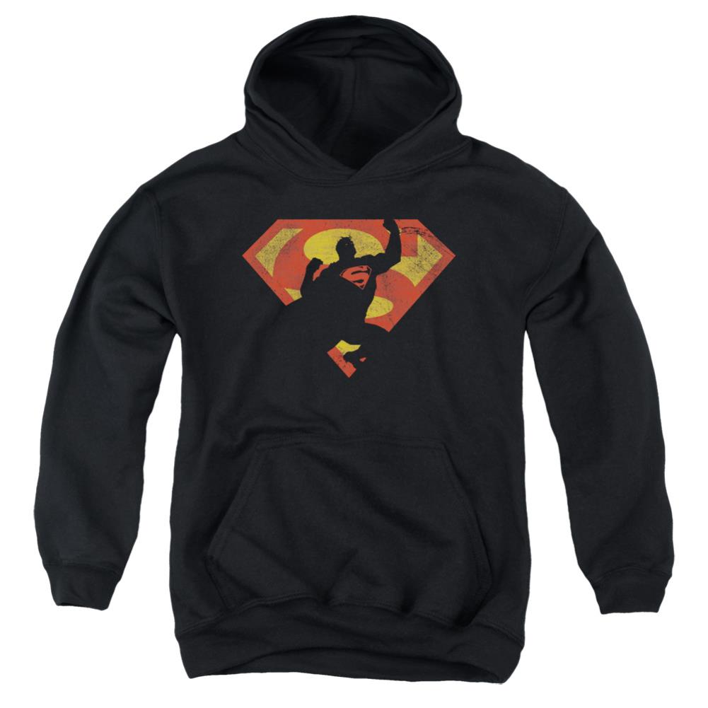 Superman S Shield Knockout Youth Cotton Poly Pull-Over Hoodie