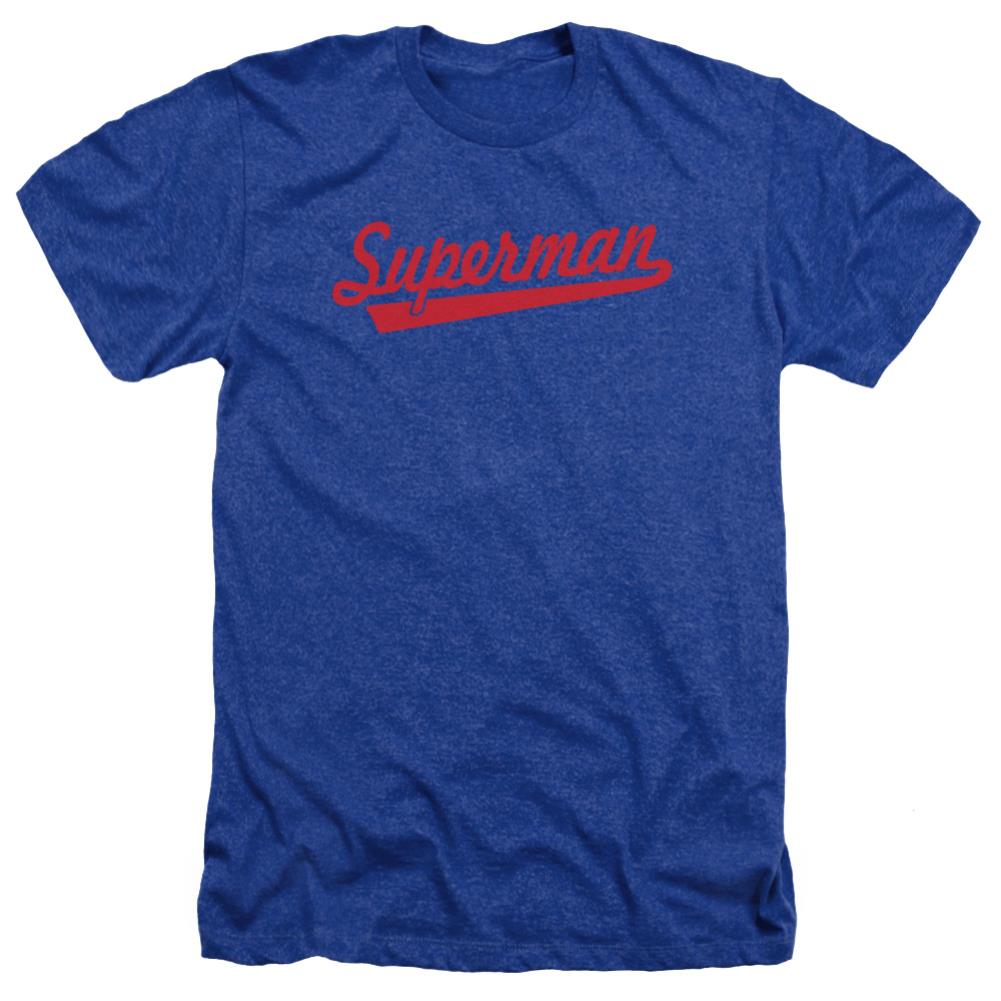 Superman S Tail Men's 30/1 Heather 60 40 Poly SS T