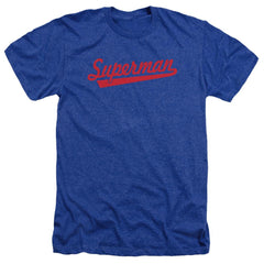 Superman S Tail Men's 30/1 Heather 60 40 Poly SS T