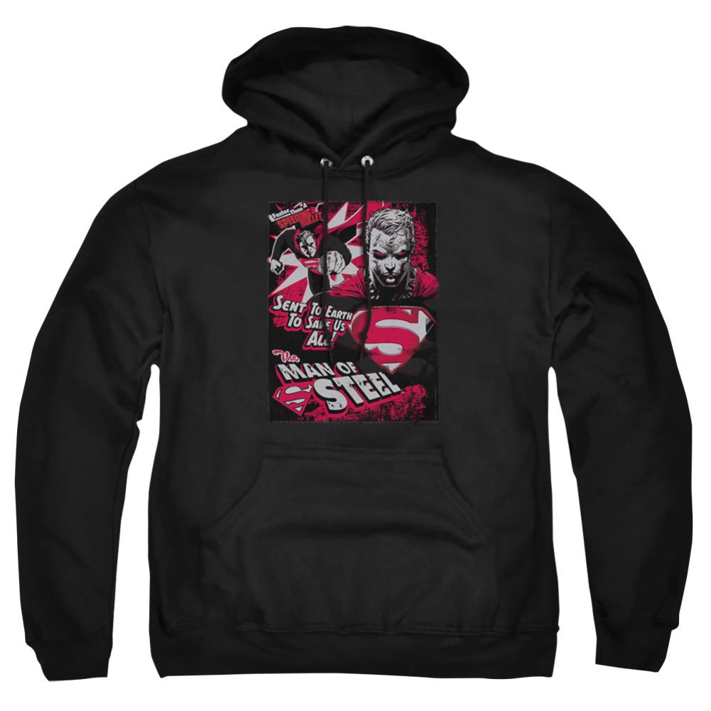 Superman Save Us All Men's Pull-Over 75 25 Poly Hoodie