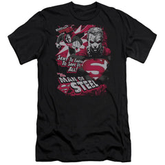 Superman Save Us All Men's Ultra-Soft 30/1 Cotton Slim SS T