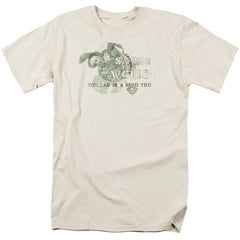 Superman Saving The World Men's 18/1 Cotton SS T