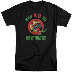 Superman Say No To Kryptonite Men's 18/1 Tall Cotton SS T
