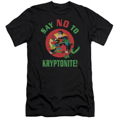 Superman Say No To Kryptonite Men's Ultra-Soft 30/1 Cotton Slim SS T