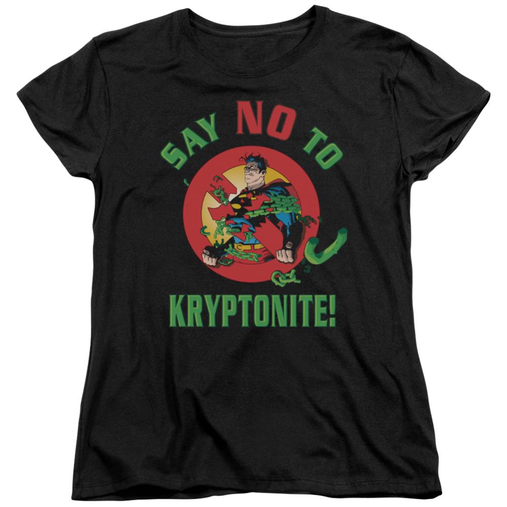 Superman Say No To Kryptonite Women's 18/1 Cotton SS T