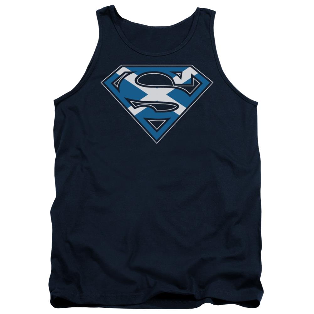 Superman Scottish Shield Men's 18/1 Cotton Tank Top