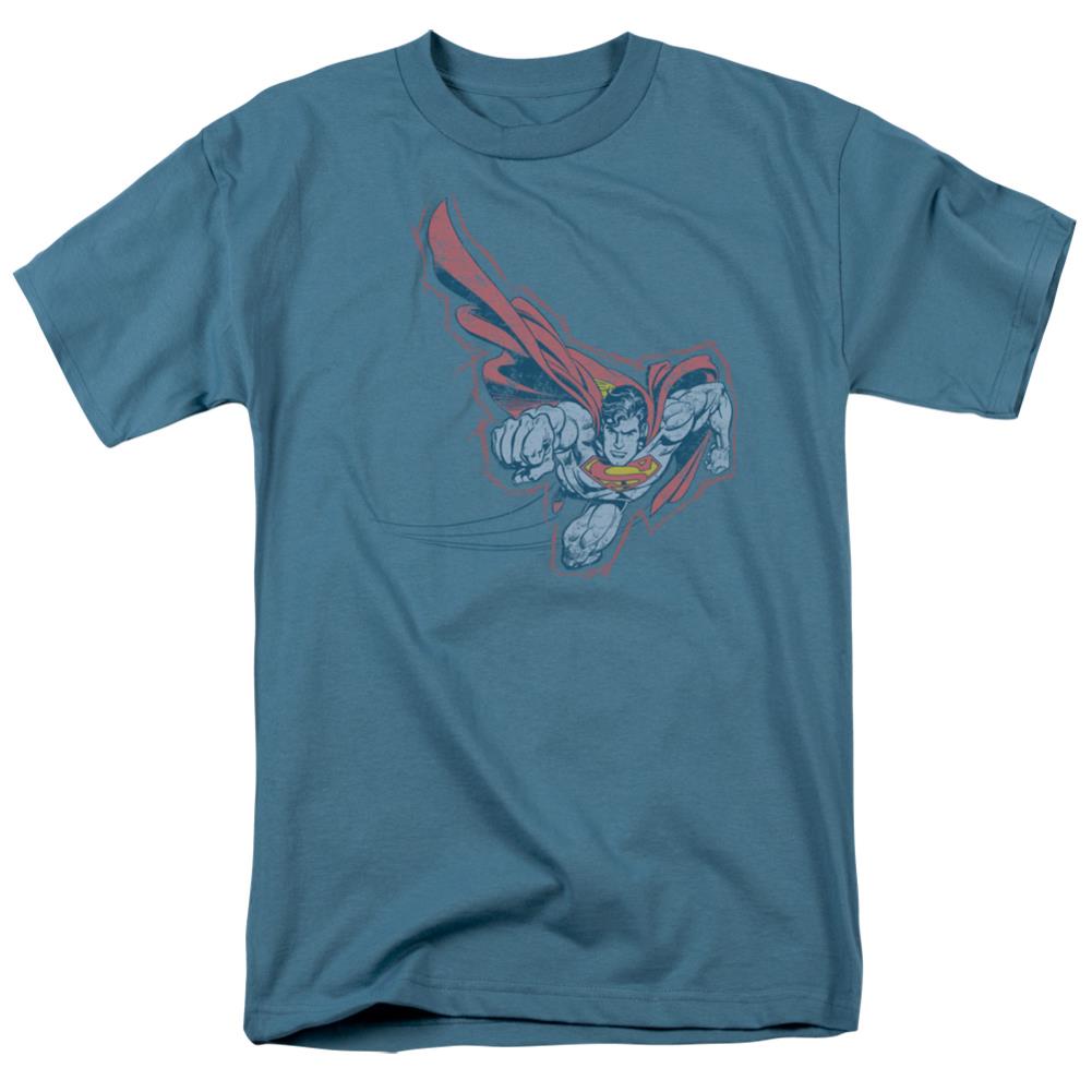 Superman Scribble & Soar Men's 18/1 Cotton SS T