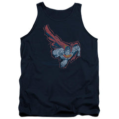 Superman Scribble & Soar Men's 18/1 Cotton Tank Top