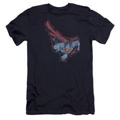 Superman Scribble & Soar Men's Ultra-Soft 30/1 Cotton Slim SS T