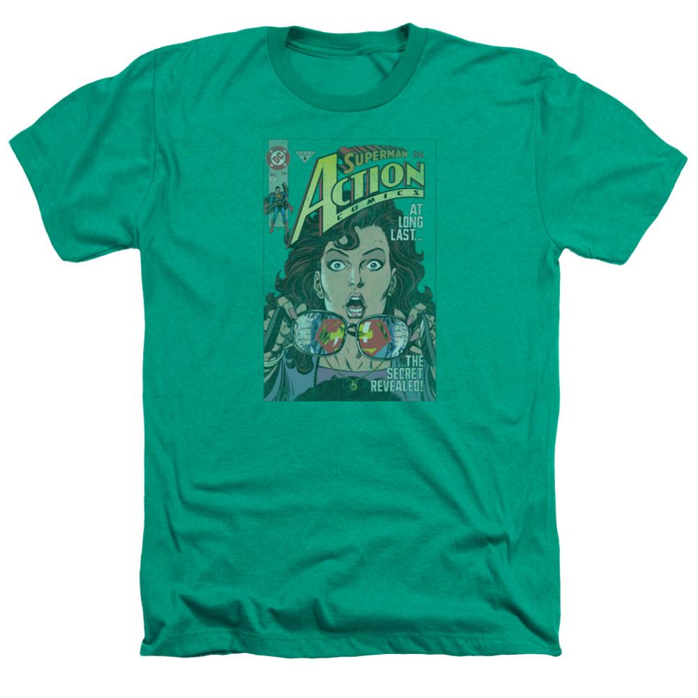 Superman Secret Revealved Men's 30/1 Heather 60 40 Poly SS T