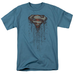 Superman Shield Drip Men's 18/1 Cotton SS T