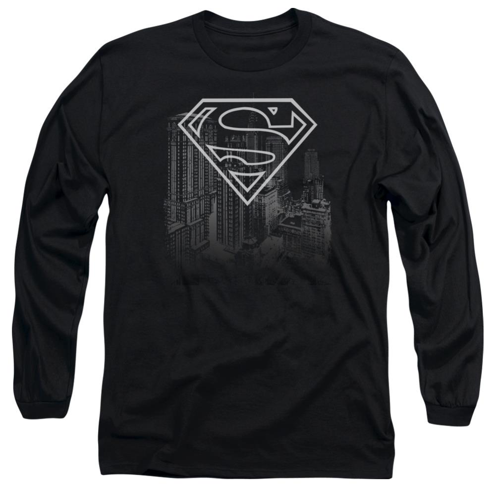 Superman Skyline Men's 18/1 Cotton LS T