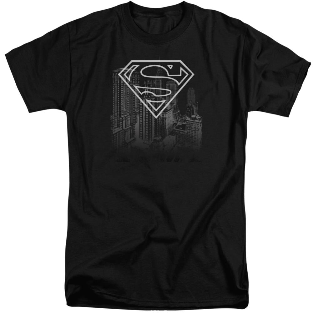 Superman Skyline Men's 18/1 Tall Cotton SS T