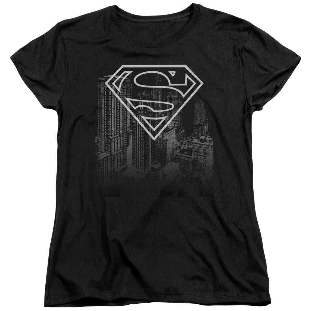Superman Skyline Women's 18/1 Cotton SS T