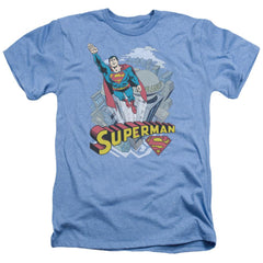 Superman Skyward Men's 30/1 Heather 60 40 Poly SS T