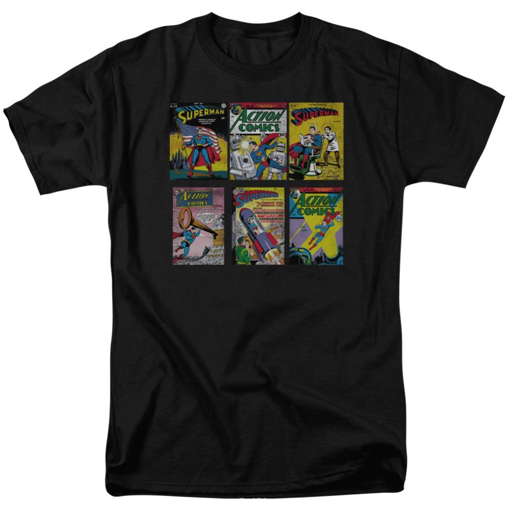 Superman Sm Covers Men's 18/1 Cotton SS T
