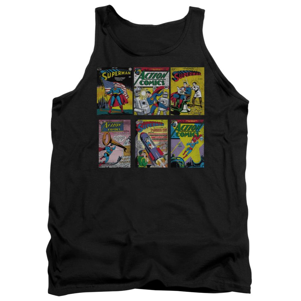 Superman Sm Covers Men's 18/1 Cotton Tank Top