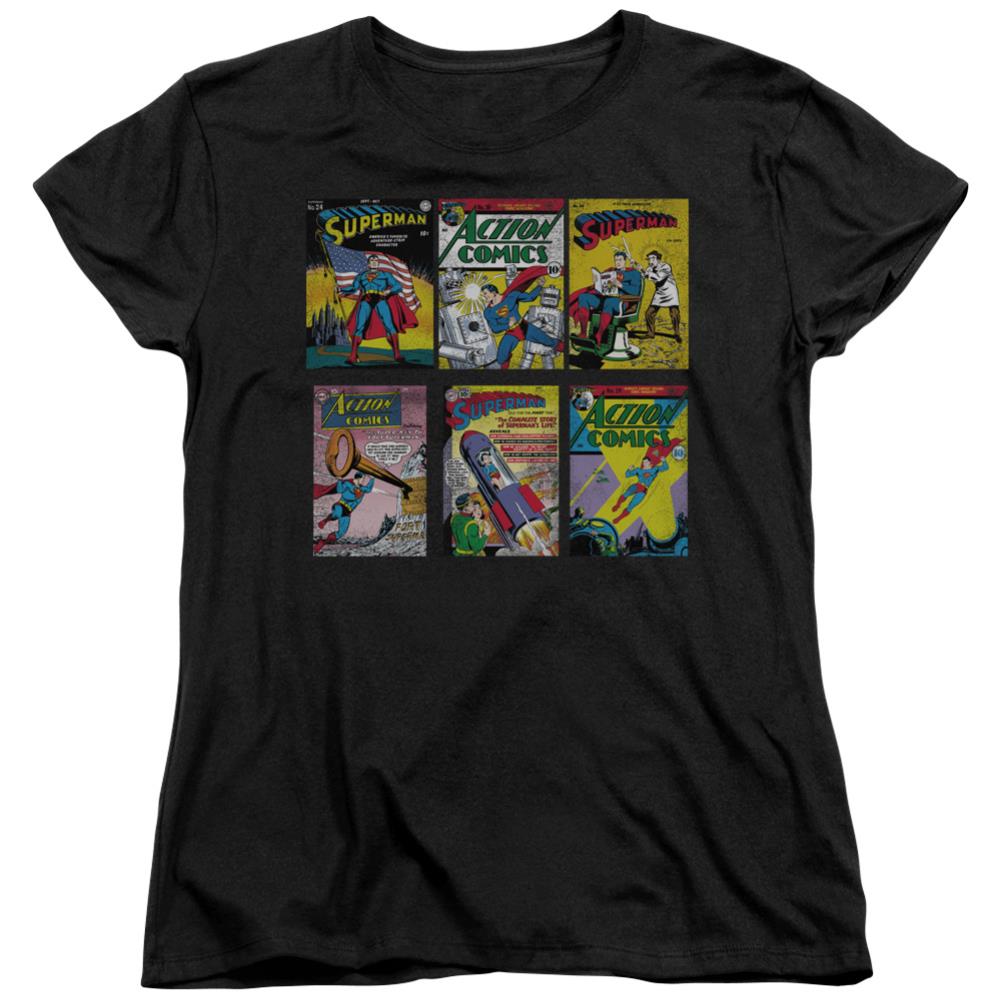 Superman Sm Covers Women's 18/1 Cotton SS T