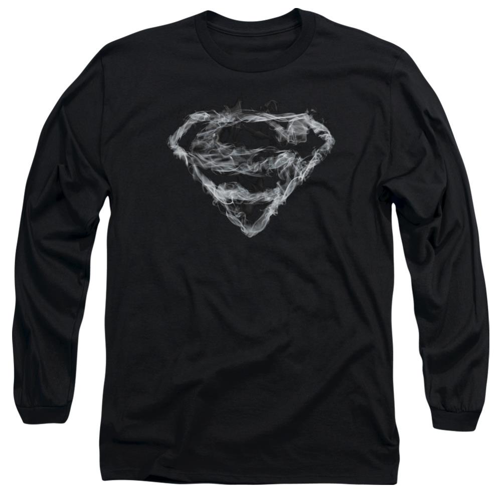 Superman Smoking Shield Men's 18/1 Cotton LS T