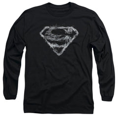 Superman Smoking Shield Men's 18/1 Cotton LS T