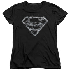 Superman Smoking Shield Women's 18/1 Cotton SS T