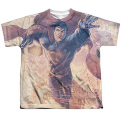 Superman Soar Above Youth Regular Fit Poly SS T
