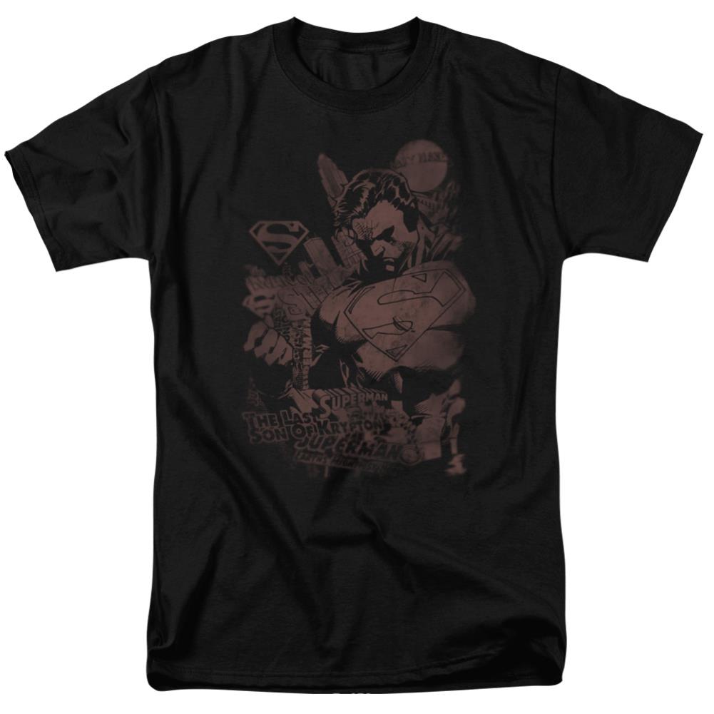Superman Somber Power Men's 18/1 Cotton SS T
