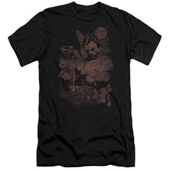 Superman Somber Power Men's Ultra-Soft 30/1 Cotton Slim SS T