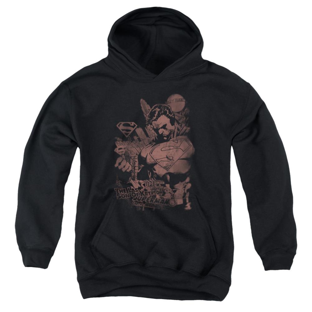 Superman Somber Power Youth Cotton Poly Pull-Over Hoodie