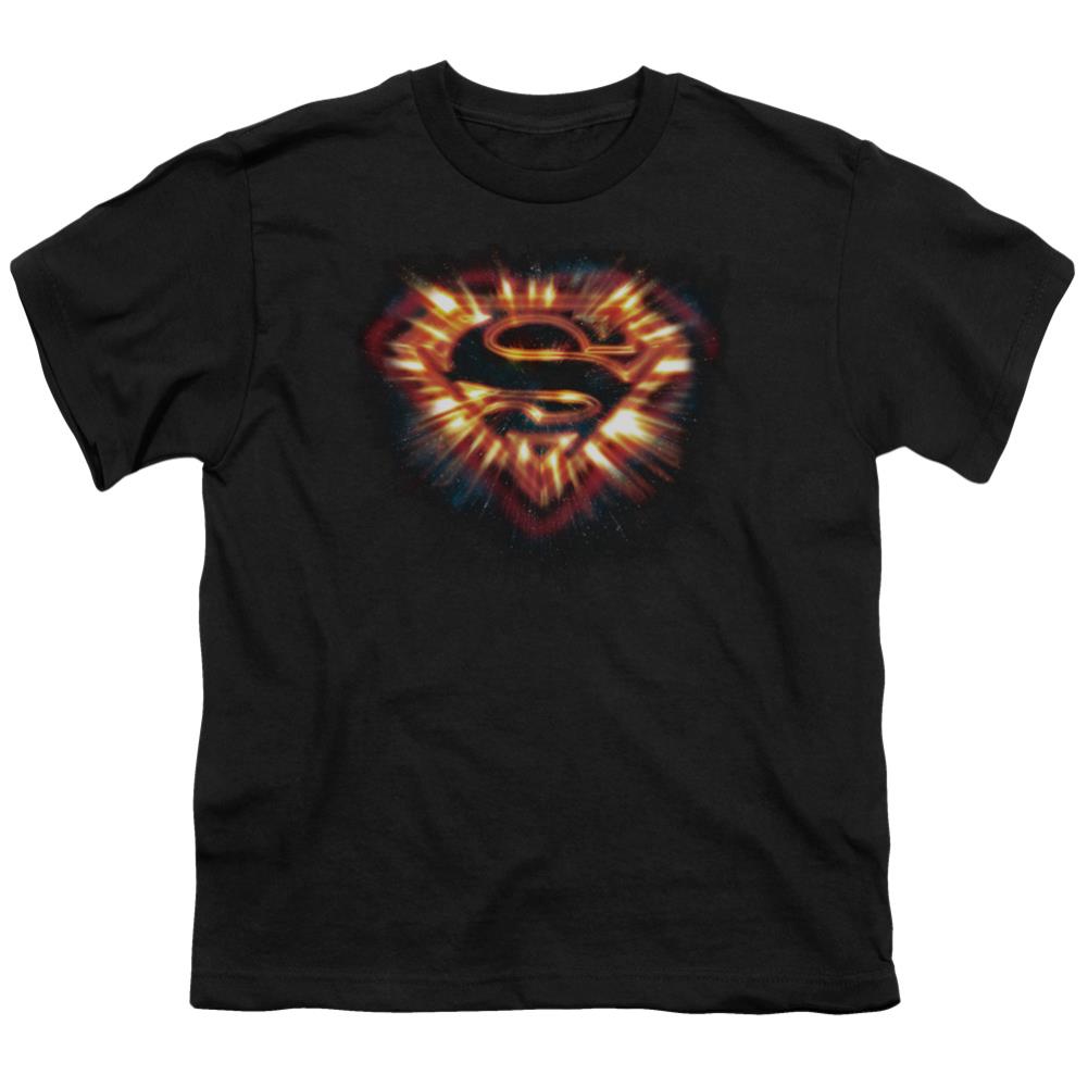 Superman Space Burst Shield Youth 18/1 100% Cotton SS T