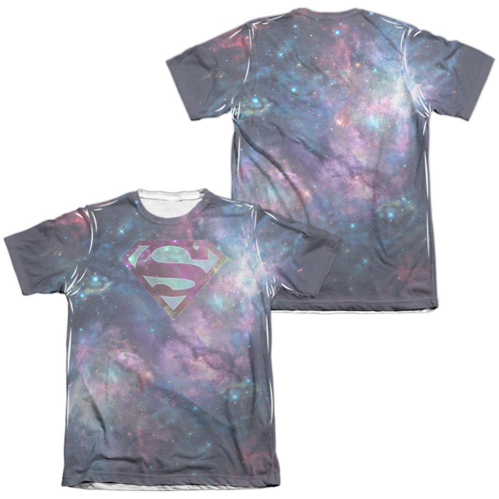 Superman Spaced Out Logo (Front/Back Print) Men's Regular Fit Poly Cotton SS T